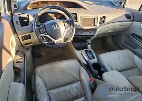 2012 Honda Civic Hybrid L from USA, damaged, VIN JHMFB4F33CS007772